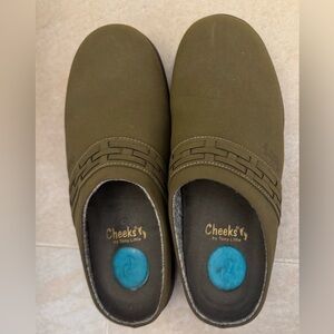 W11 Cheeks by Tony Little Olive Green Mules